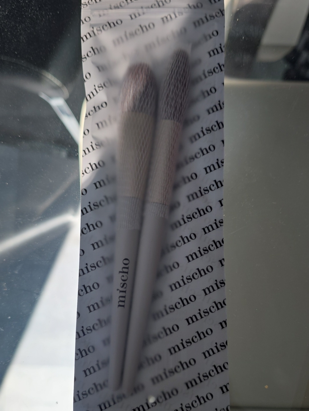 mischo White Eye Makeup Brush Set - Soft Blending Duo